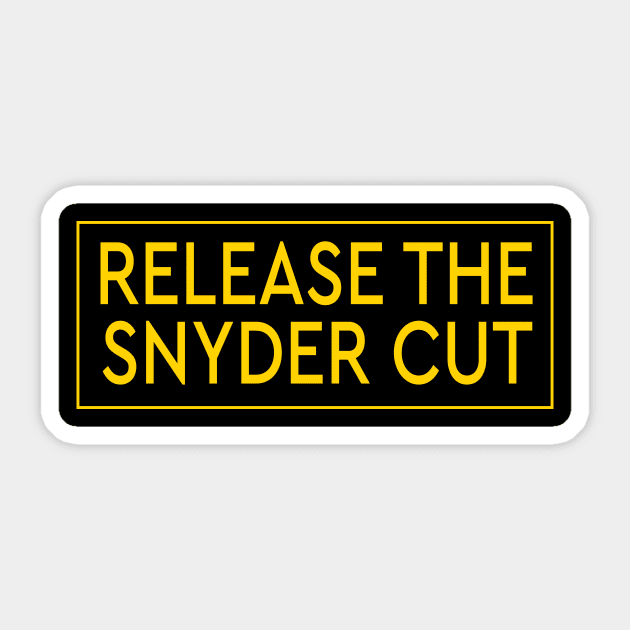 RELEASE THE SNYDER CUT - YELLOW TEXT Sticker by TSOL Games